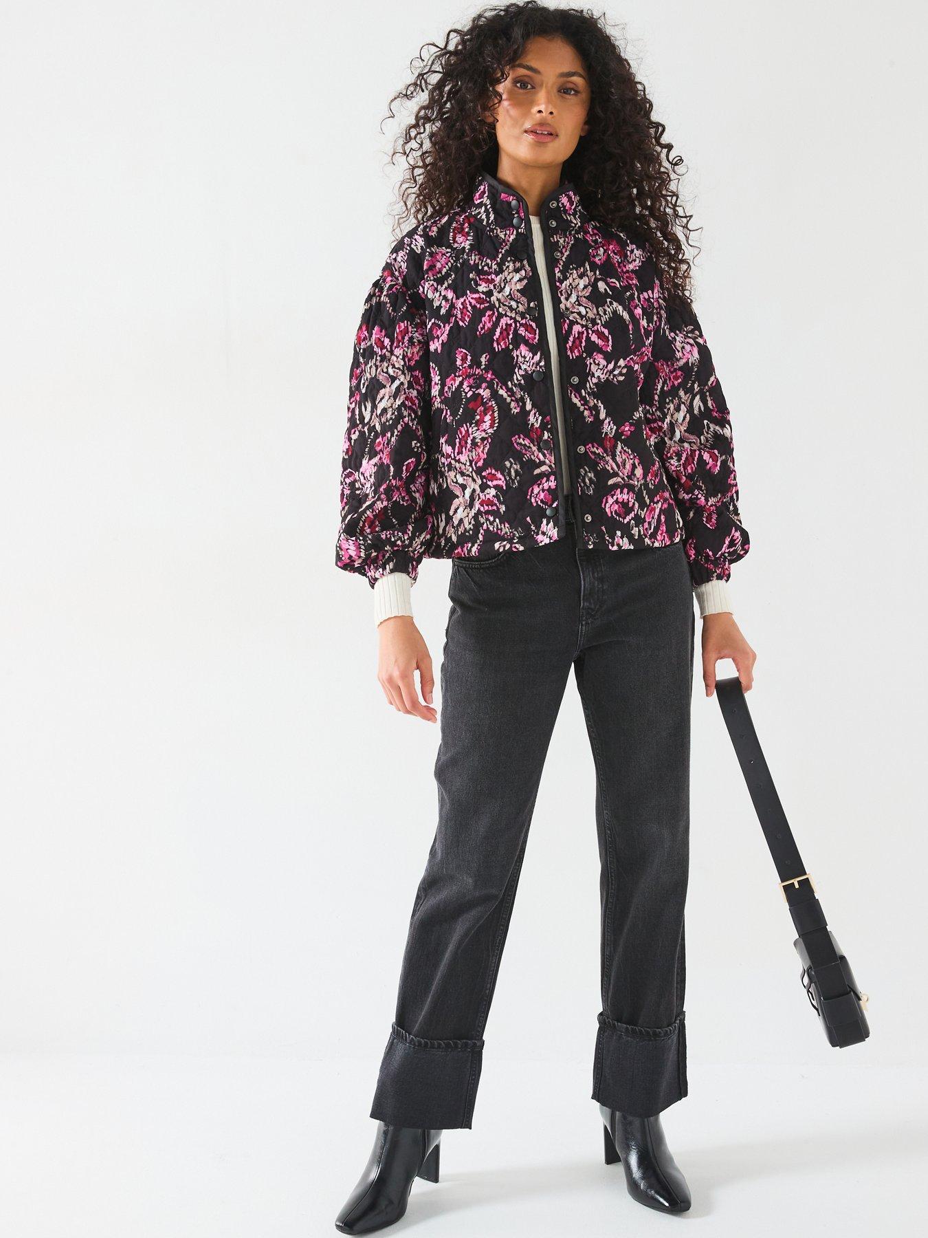 Image 3 of 6 of Vero Moda Lola Quilted Bomber Jacket - Multi