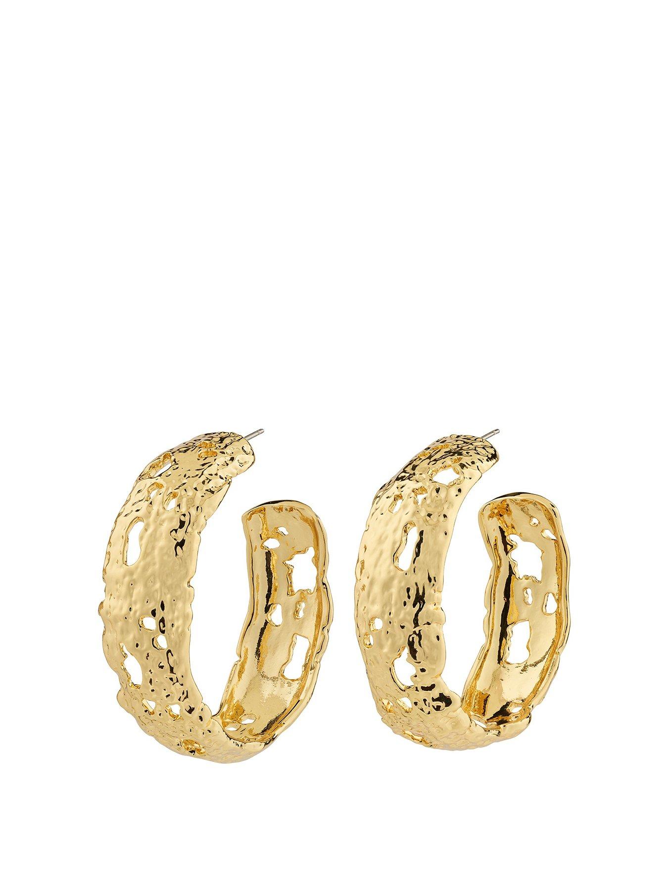 Product photograph of Pilgrim Eleni Earrings Gold-plated from very.co.uk