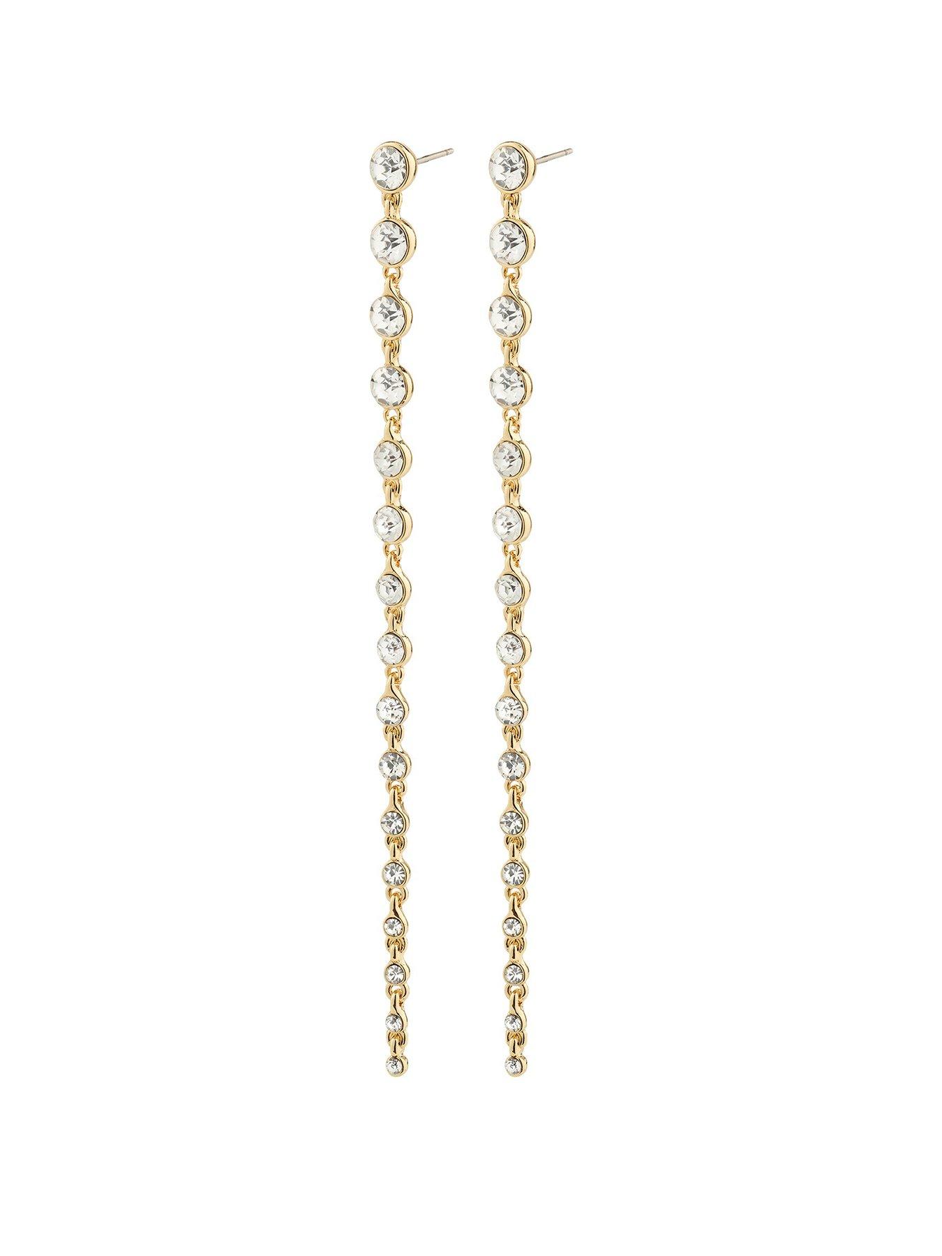 Pilgrim REAGAN crystal earrings gold-plated