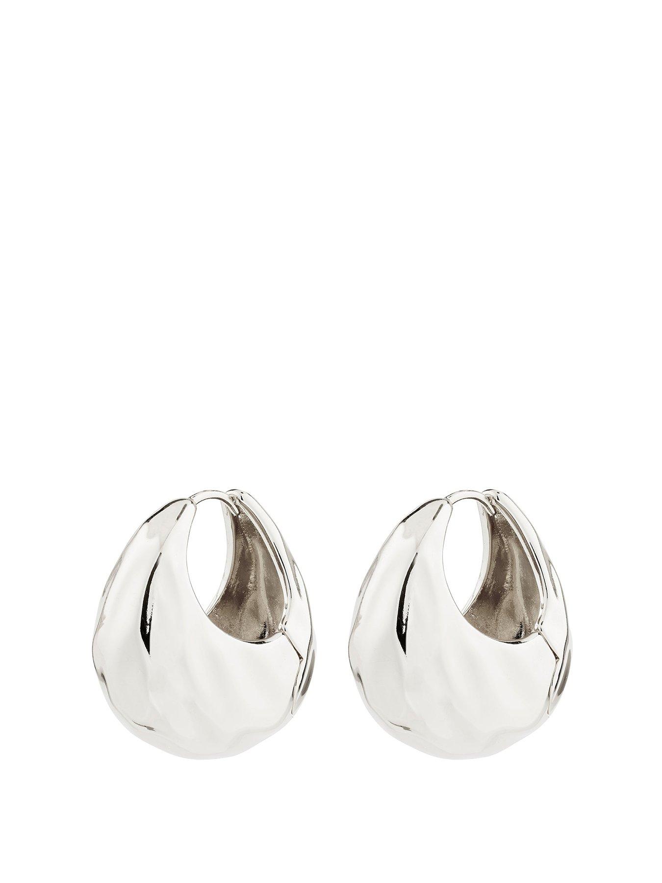 Product photograph of Pilgrim Believe Earrings Silver-plated from very.co.uk