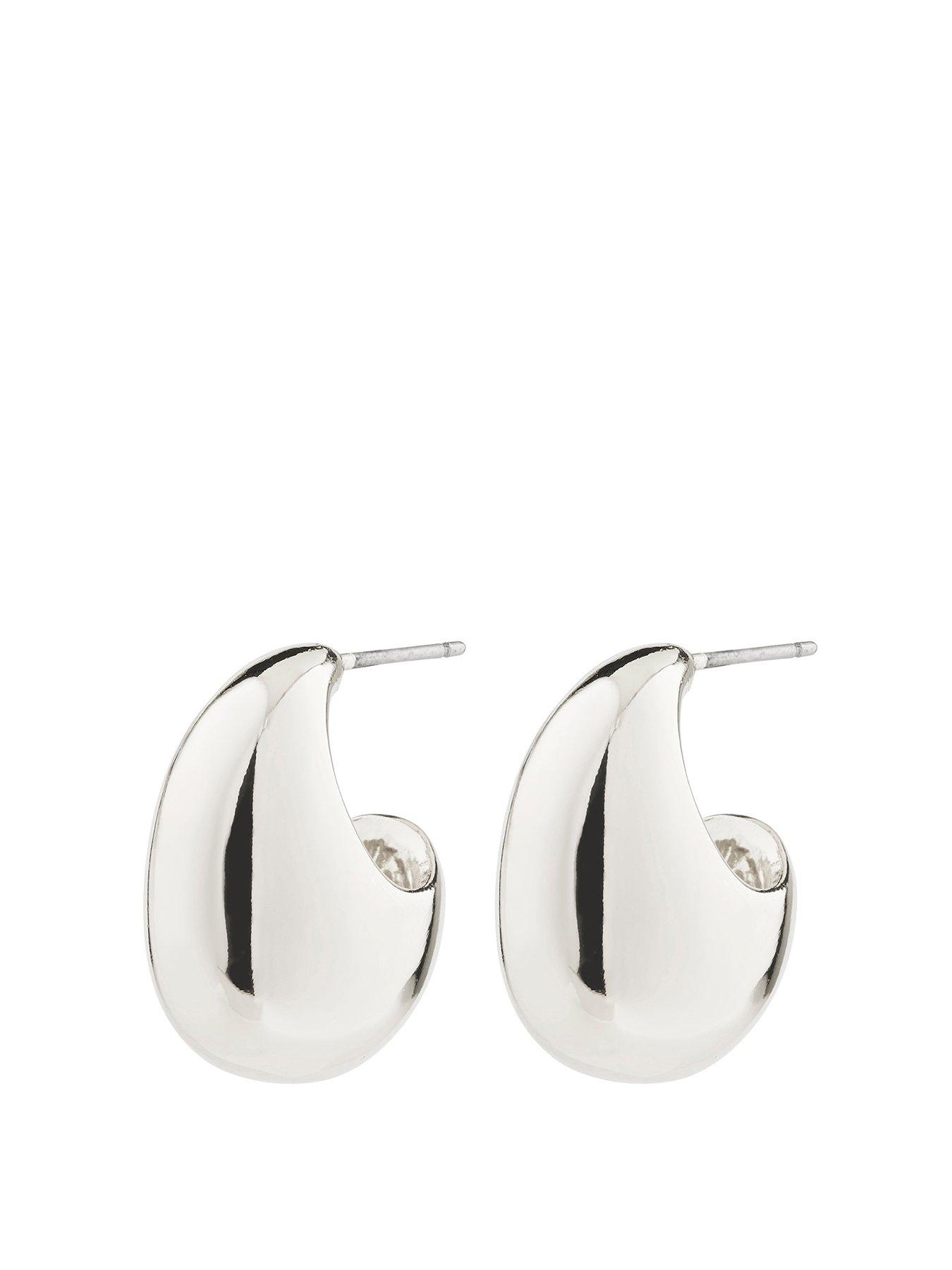 Product photograph of Pilgrim Intent Earrings Silver-plated from very.co.uk