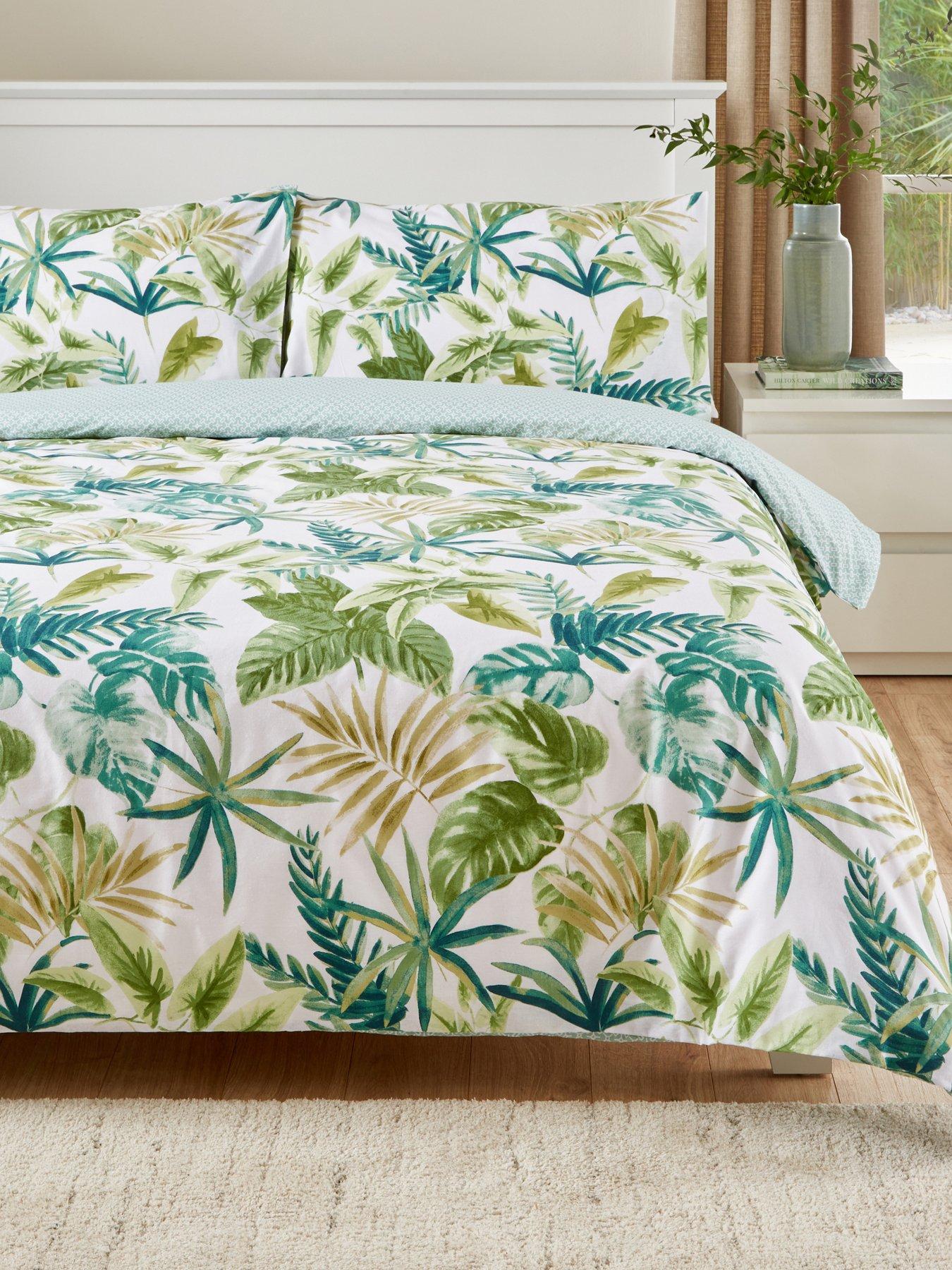 undefined Palm Print Duvet Cover Set