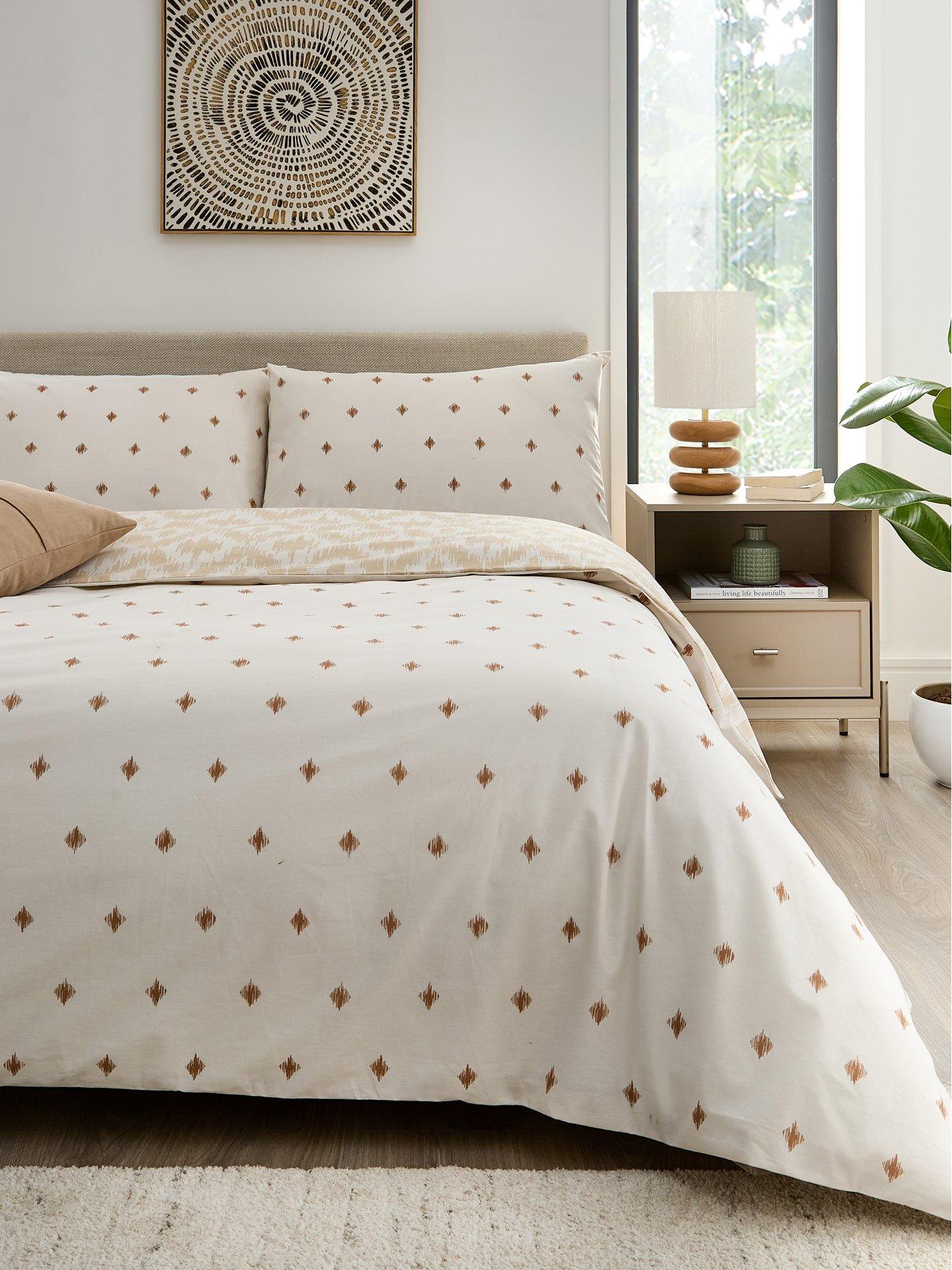 Image 1 of 5 of Very Home Golden Hour Ditsy Ikat Print Duvet Cover Set