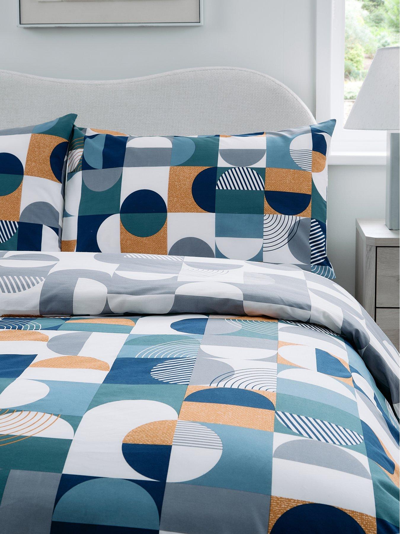Image 3 of 5 of Everyday Geo Print Duvet Cover Set
