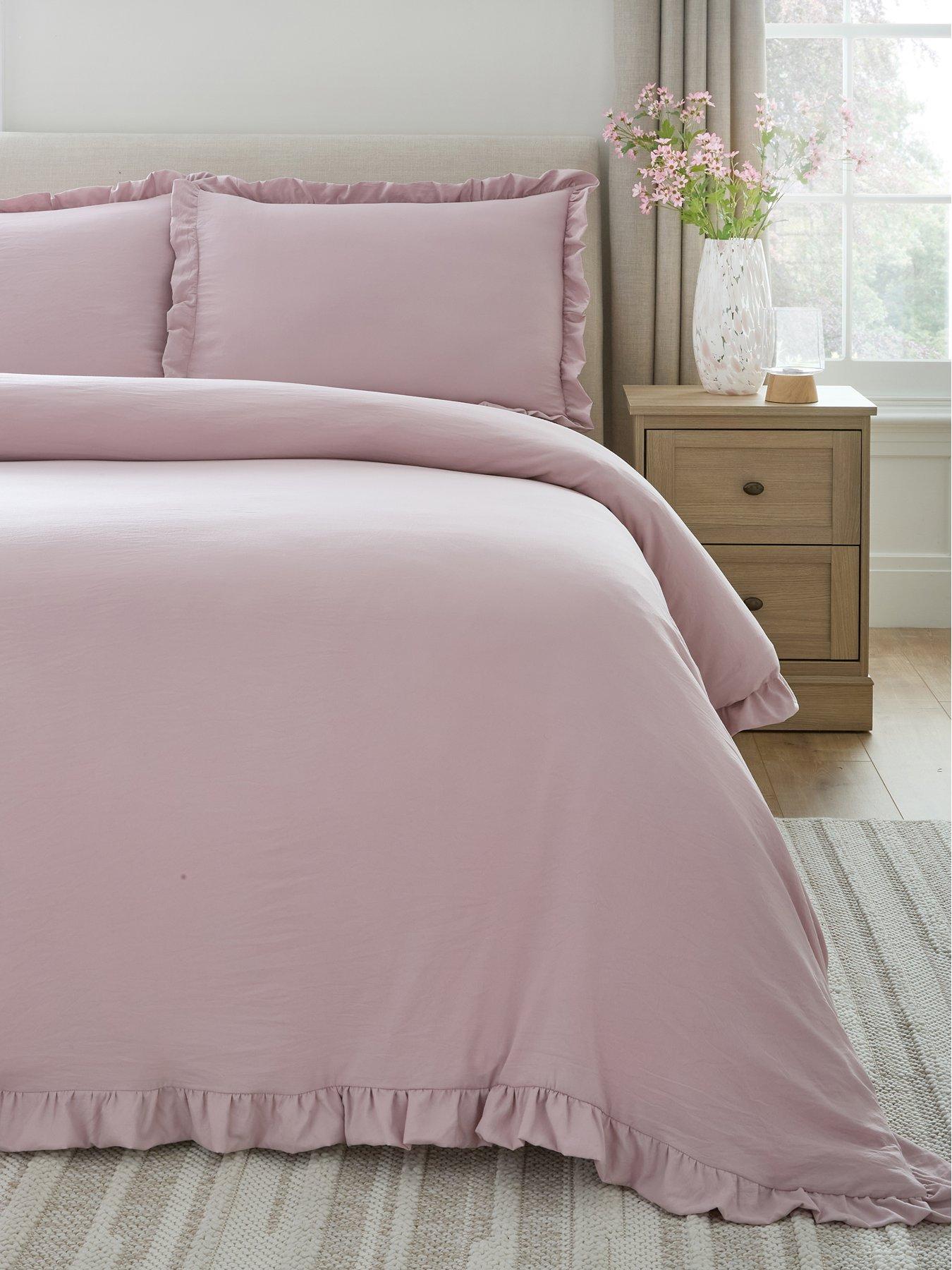 Product photograph of Very Home Ruffle Edge Duvet Set - Db from very.co.uk