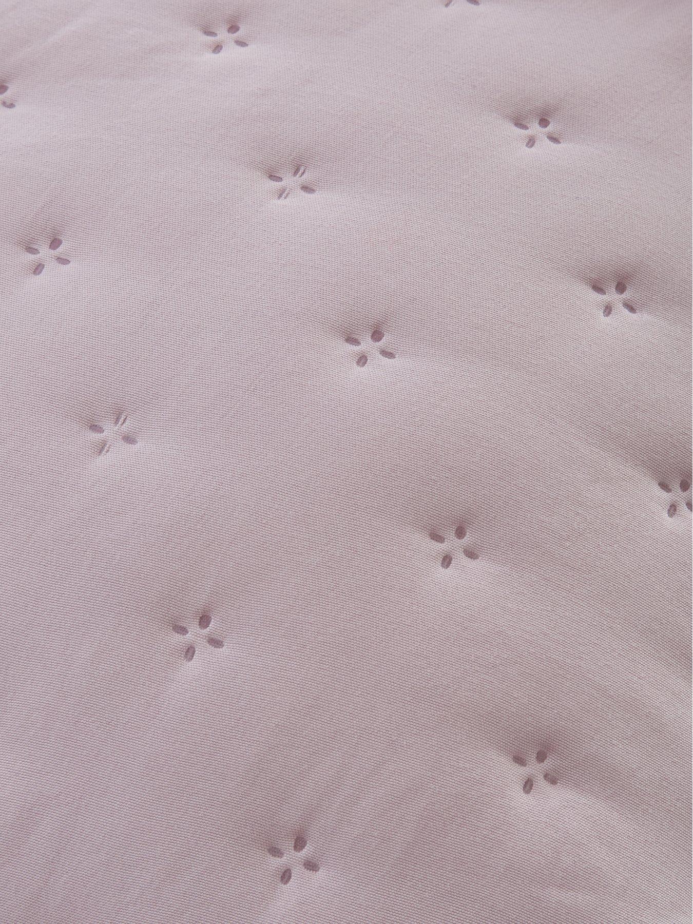 Image 4 of 4 of The Very Collection Ruffle Edge Pinsonic Bedspread Throw - Pink