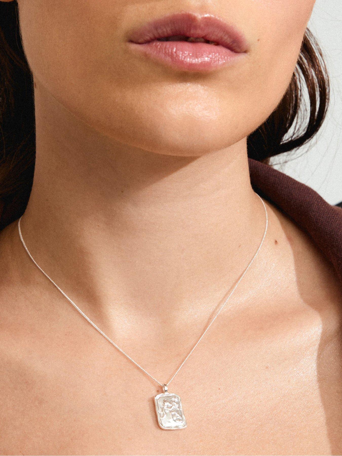 Image 3 of 6 of Pilgrim AQUARIUS Zodiac Sign necklace, silver-plated
