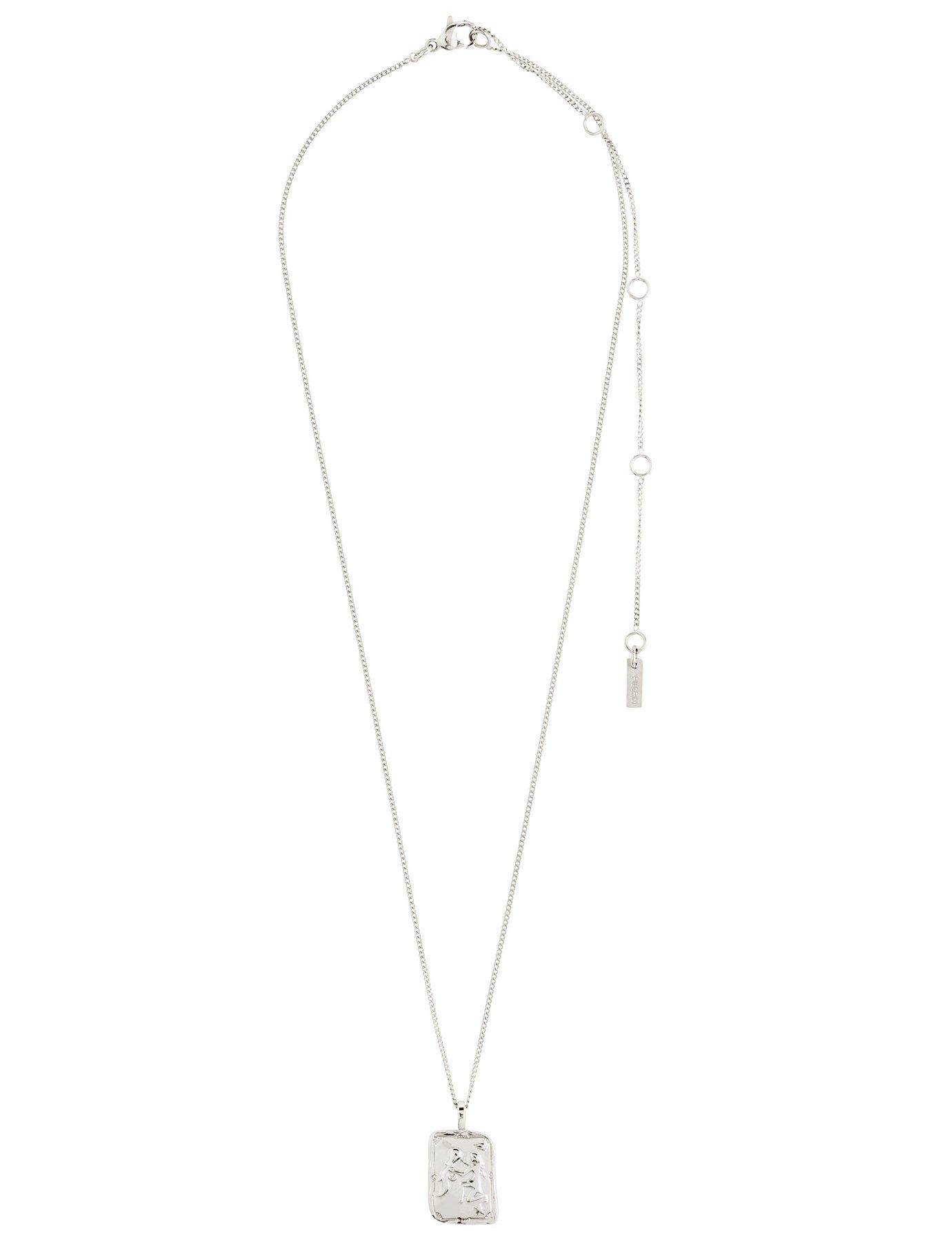 Image 4 of 6 of Pilgrim AQUARIUS Zodiac Sign necklace, silver-plated