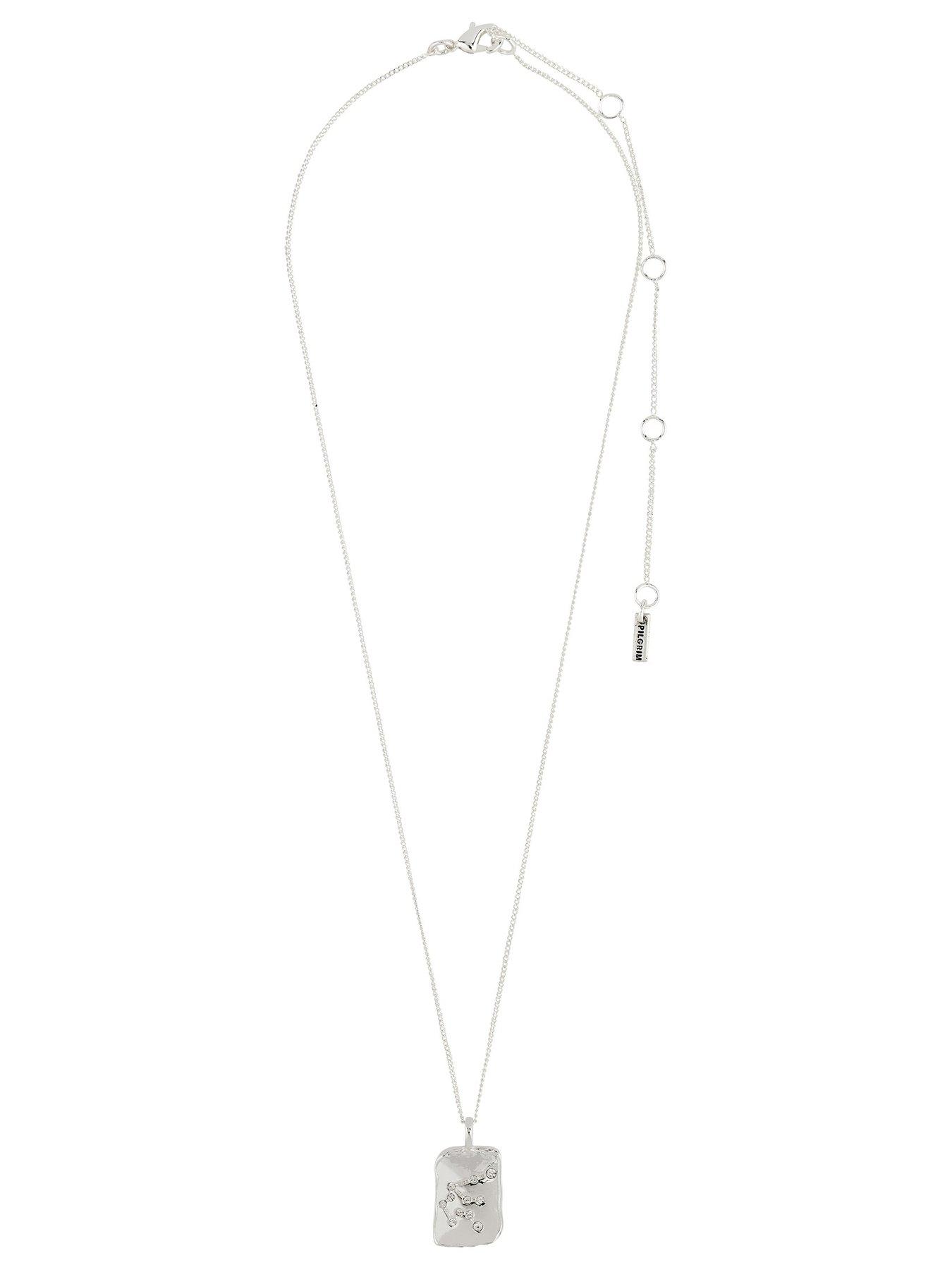 Image 6 of 6 of Pilgrim AQUARIUS Zodiac Sign necklace, silver-plated