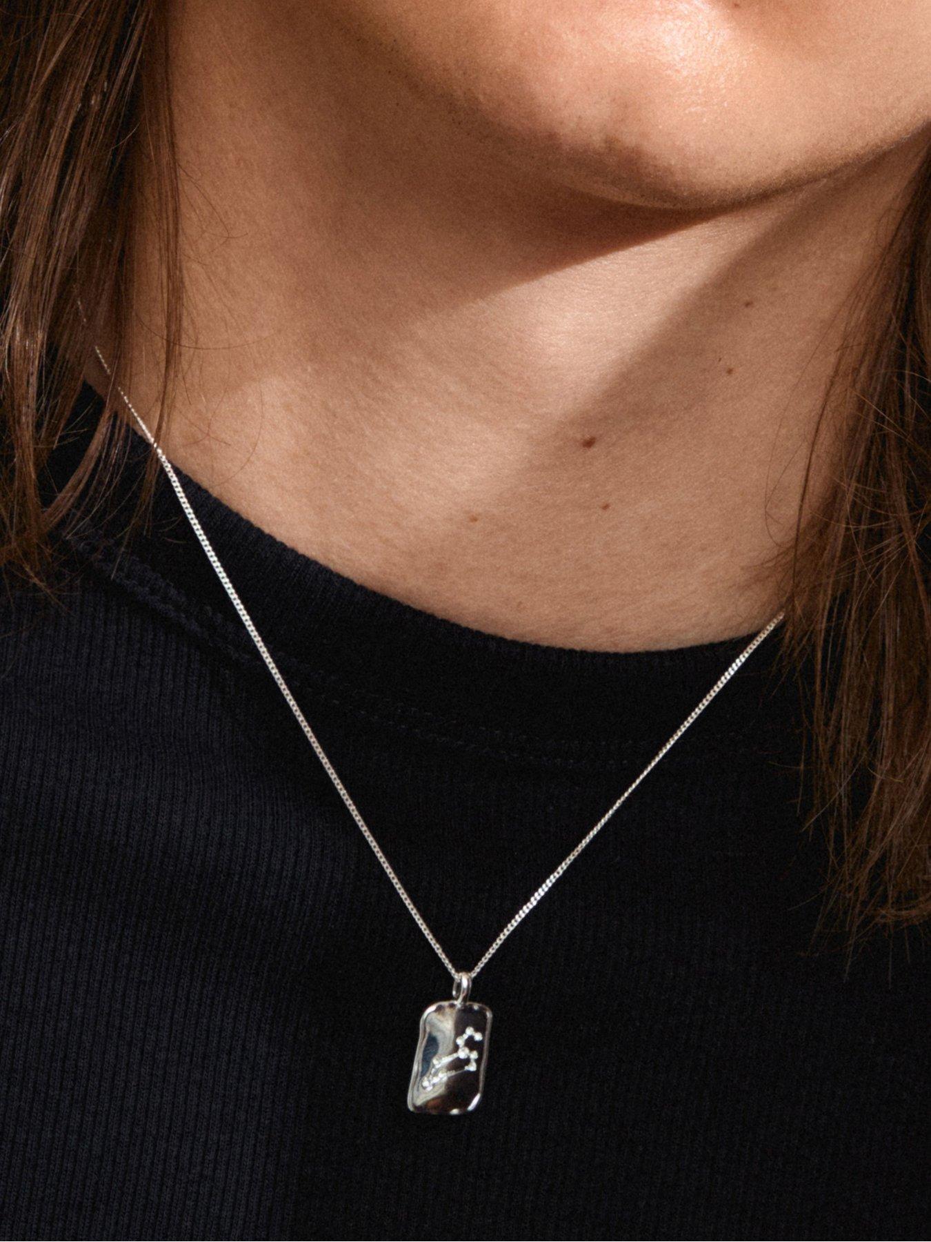 Image 4 of 7 of Pilgrim LEO Zodiac Sign necklace, silver-plated