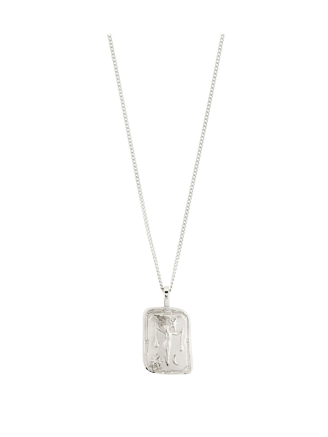undefined LIBRA Zodiac Sign necklace, silver-plated