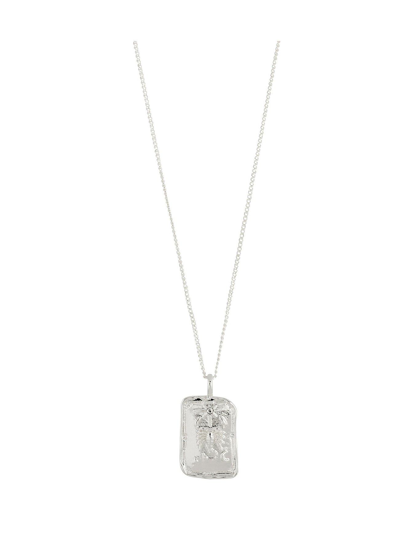 undefined SCORPIO Zodiac Sign necklace, silver-plated