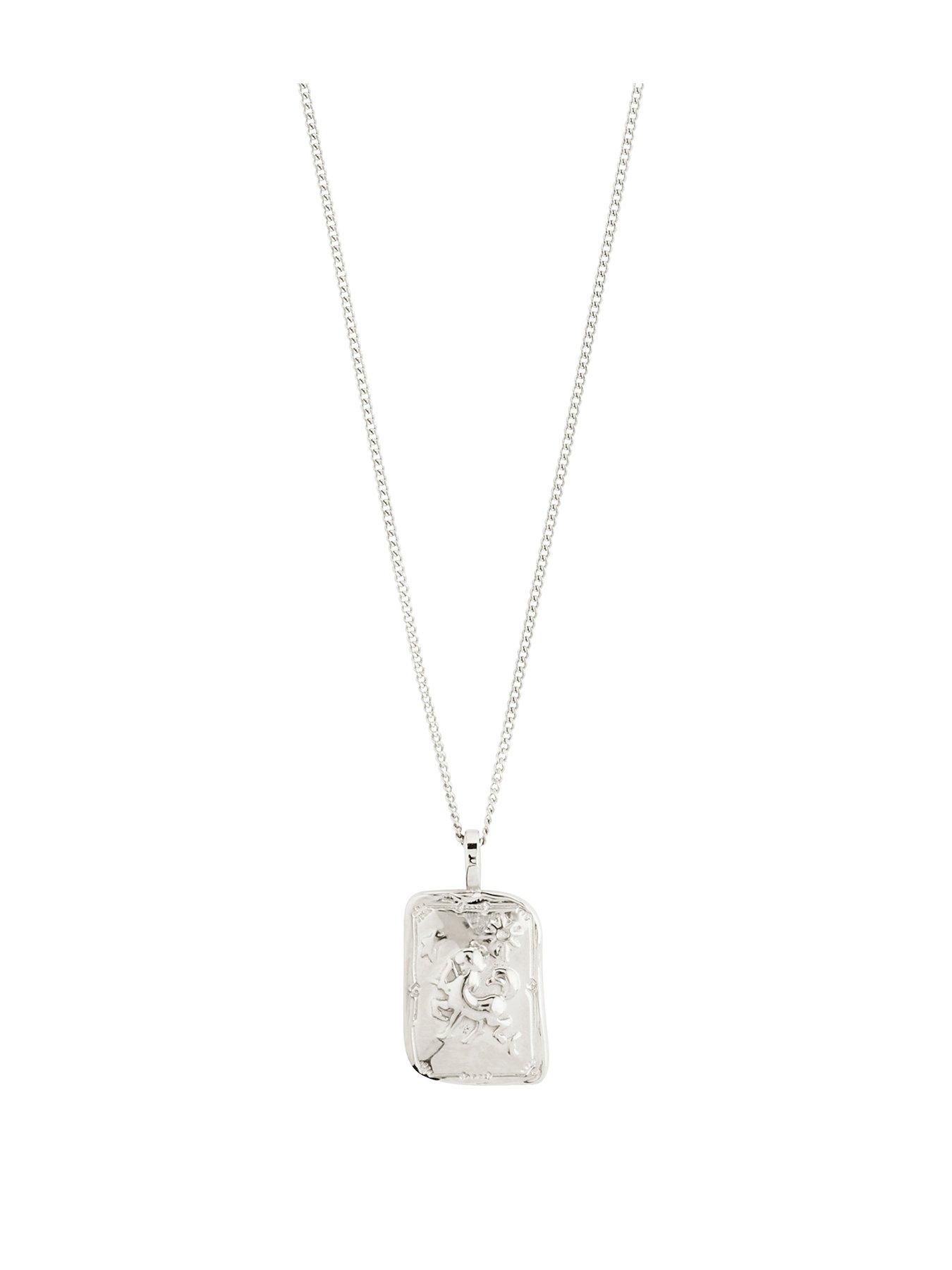 undefined SAGITTARIUS Zodiac Sign necklace, silver-plated