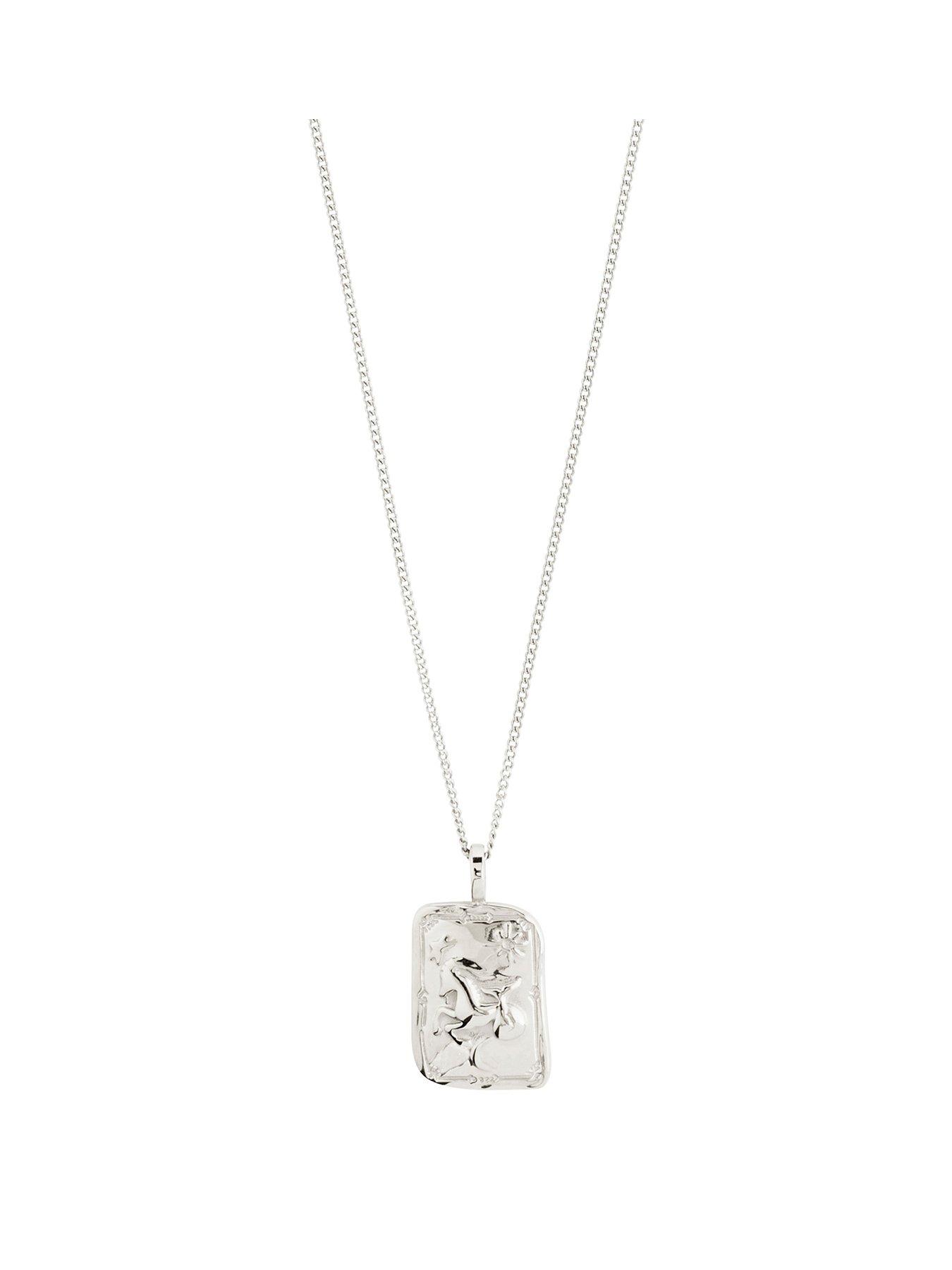 undefined CAPRICORNUS Zodiac Sign necklace, silver-plated