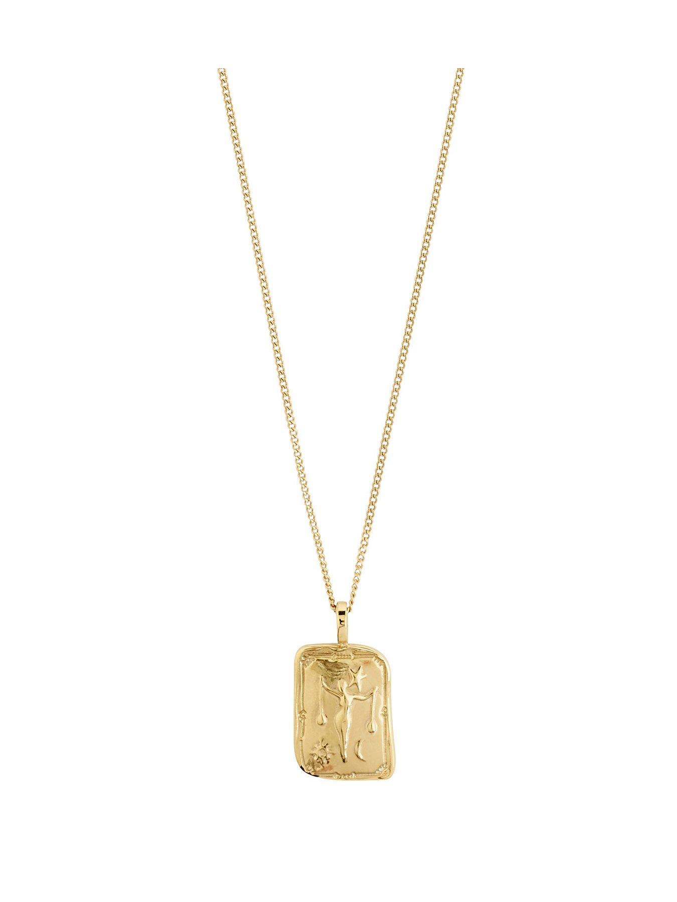undefined LIBRA Zodiac Sign necklace, gold-plated