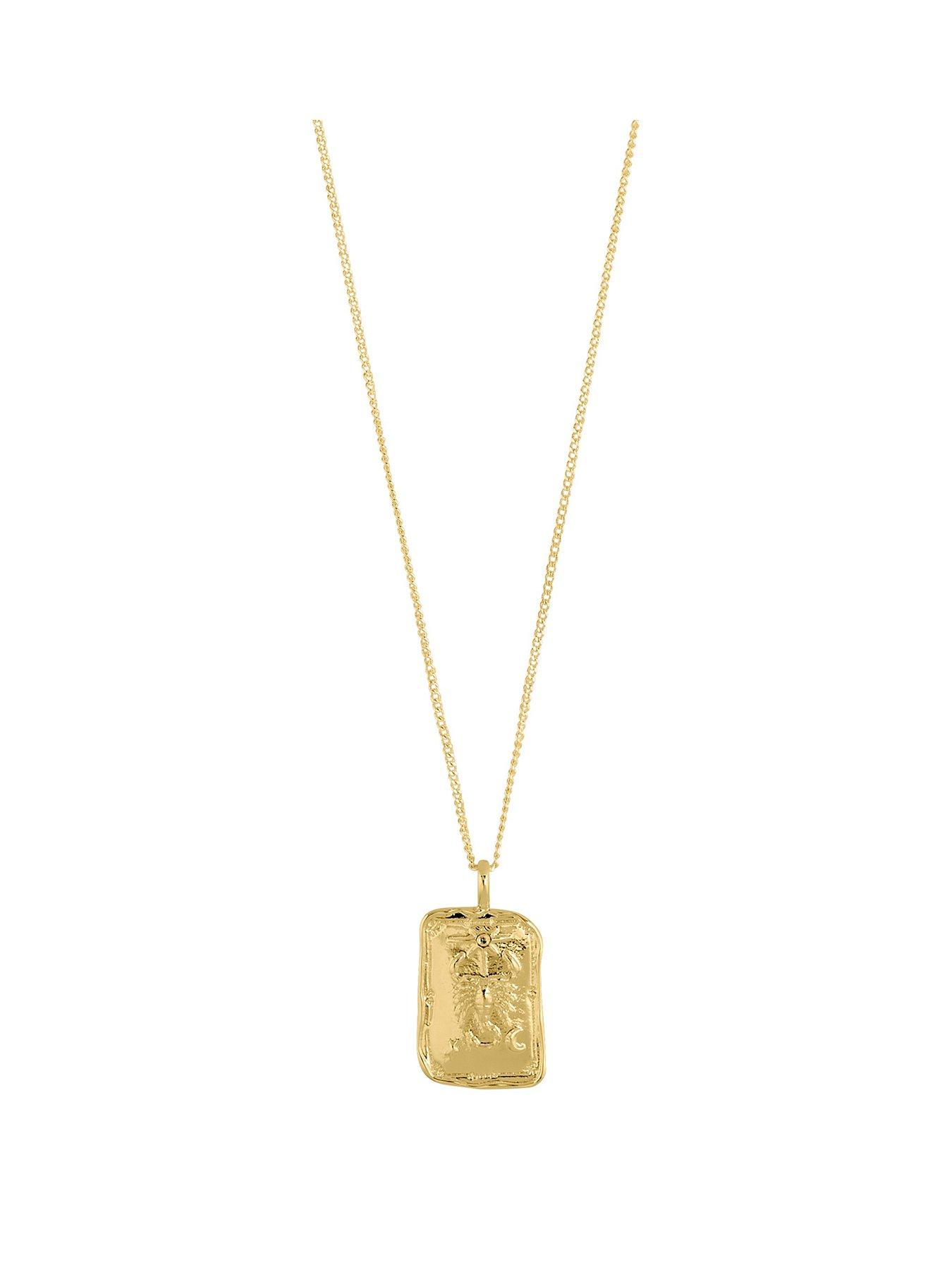 Product photograph of Pilgrim Scorpio Zodiac Sign Necklace Gold-plated from very.co.uk