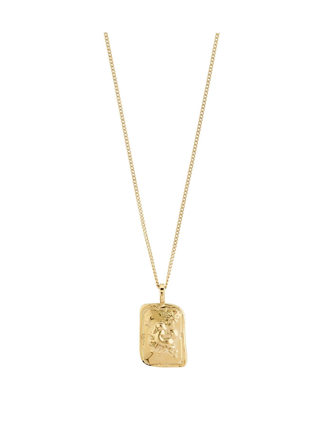 undefined SAGITTARIUS Zodiac Sign necklace, gold-plated