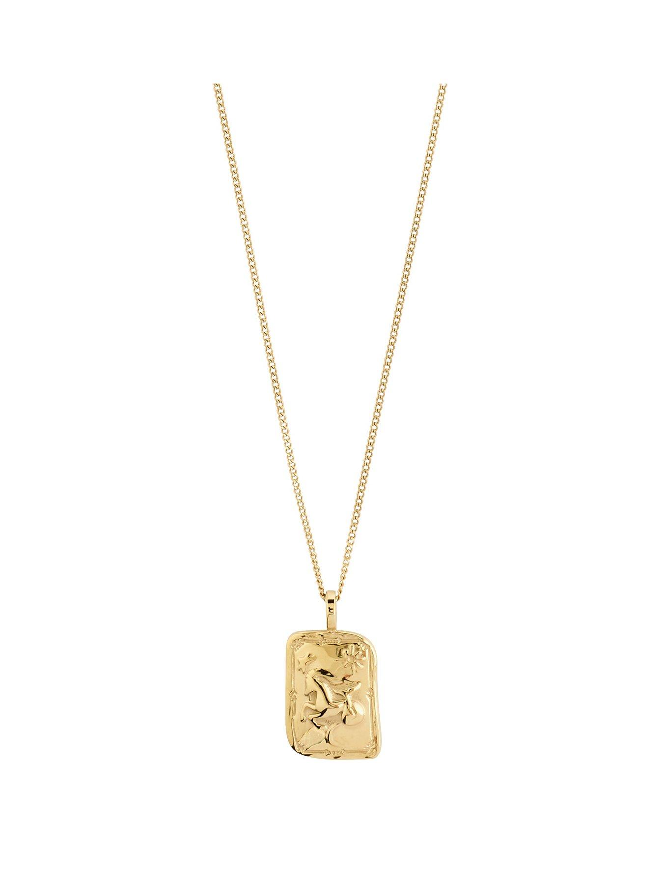 undefined CAPRICORNUS Zodiac Sign necklace, gold-plated