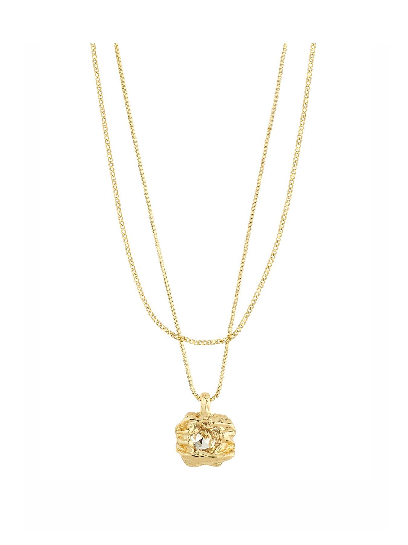 undefined FEEL necklace 2-in-1 set gold-plated