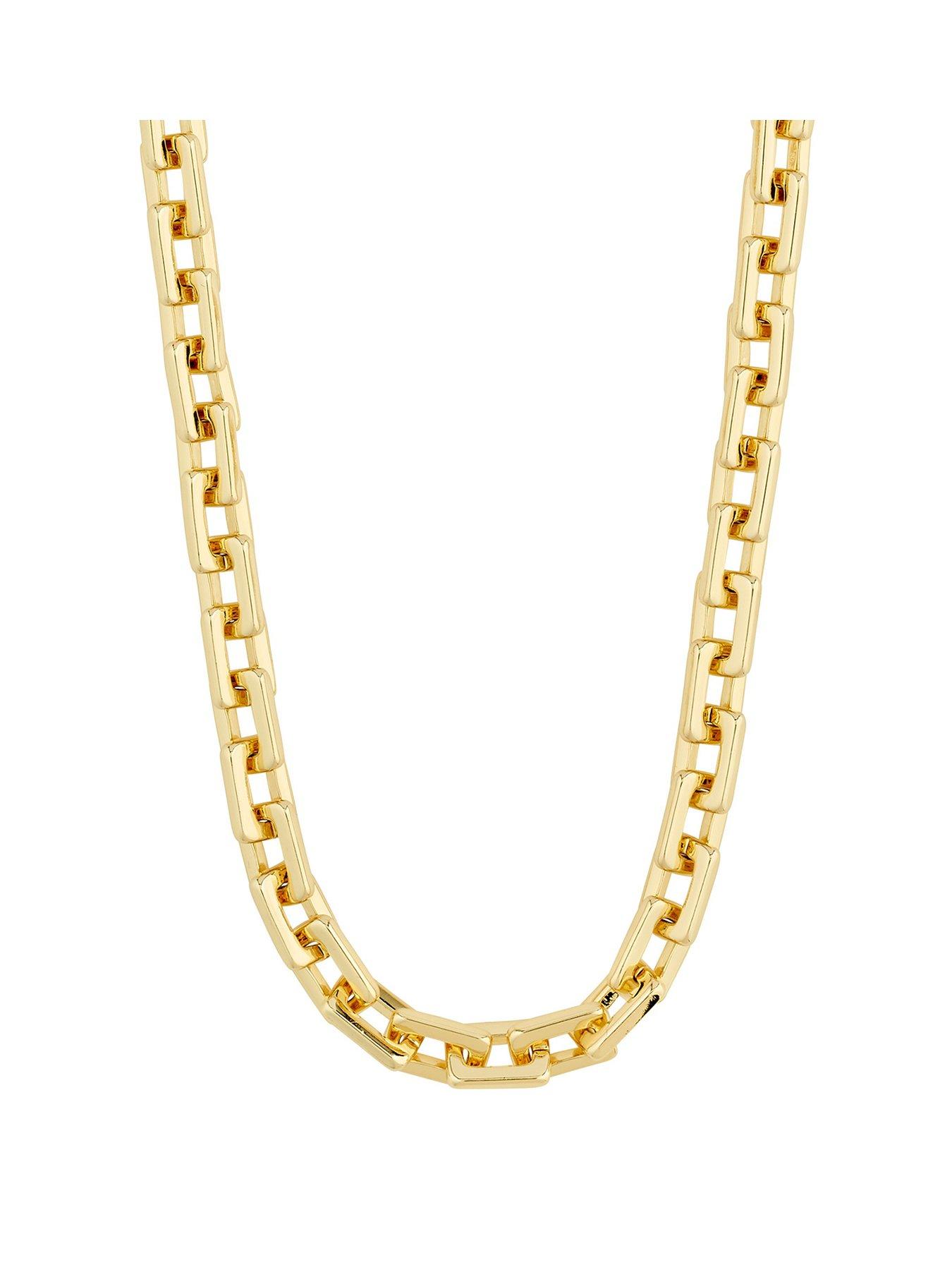 Product photograph of Pilgrim Feel Necklace Gold-plated from very.co.uk