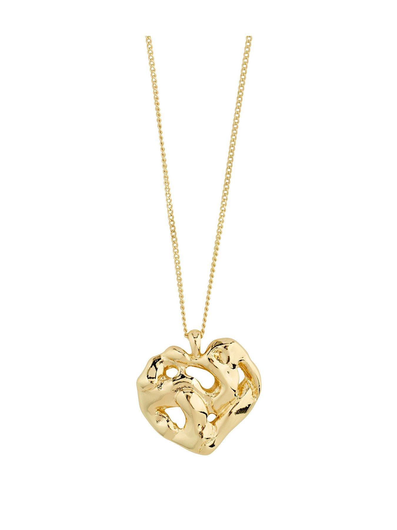 Product photograph of Pilgrim Believe Necklace Gold-plated from very.co.uk