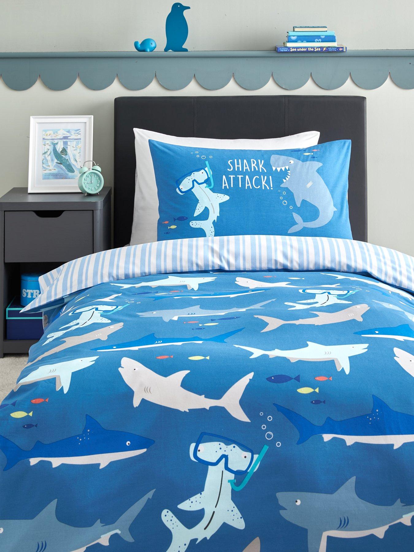 Very Home Shark Print Duvet Cover Set