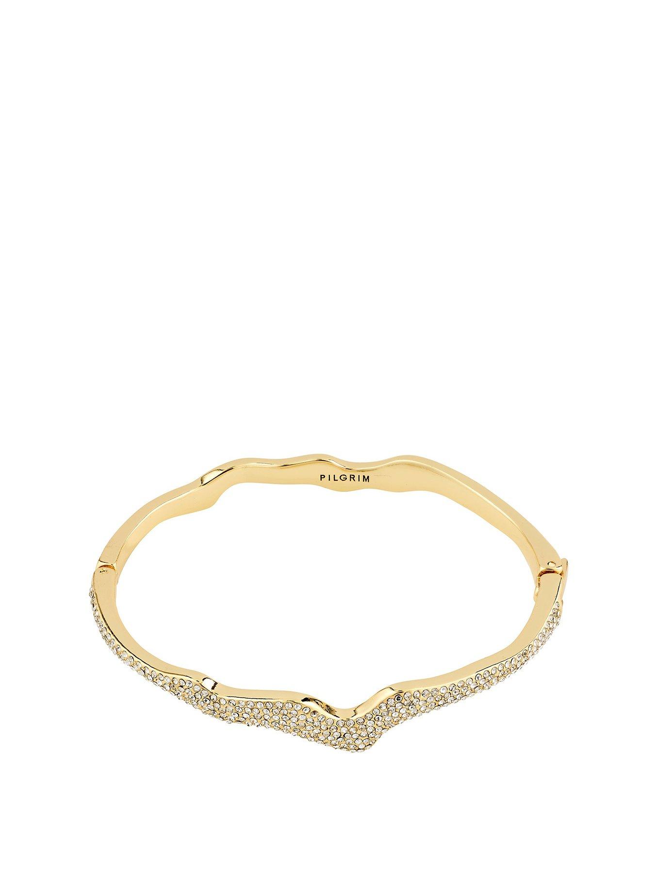 Product photograph of Pilgrim Connect Crystal Bracelet Gold-plated from very.co.uk