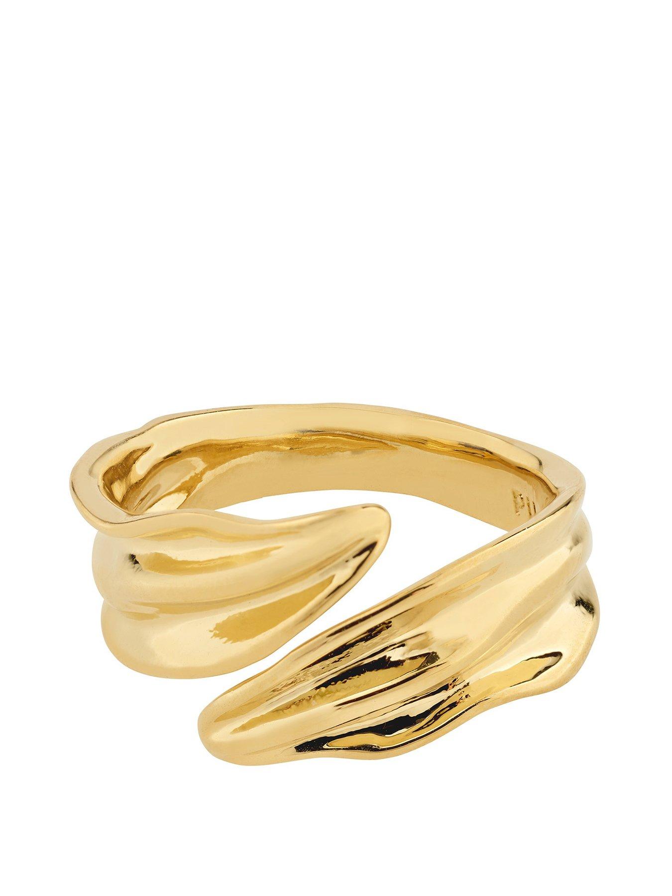 Product photograph of Pilgrim Elissa Ring Gold-plated from very.co.uk