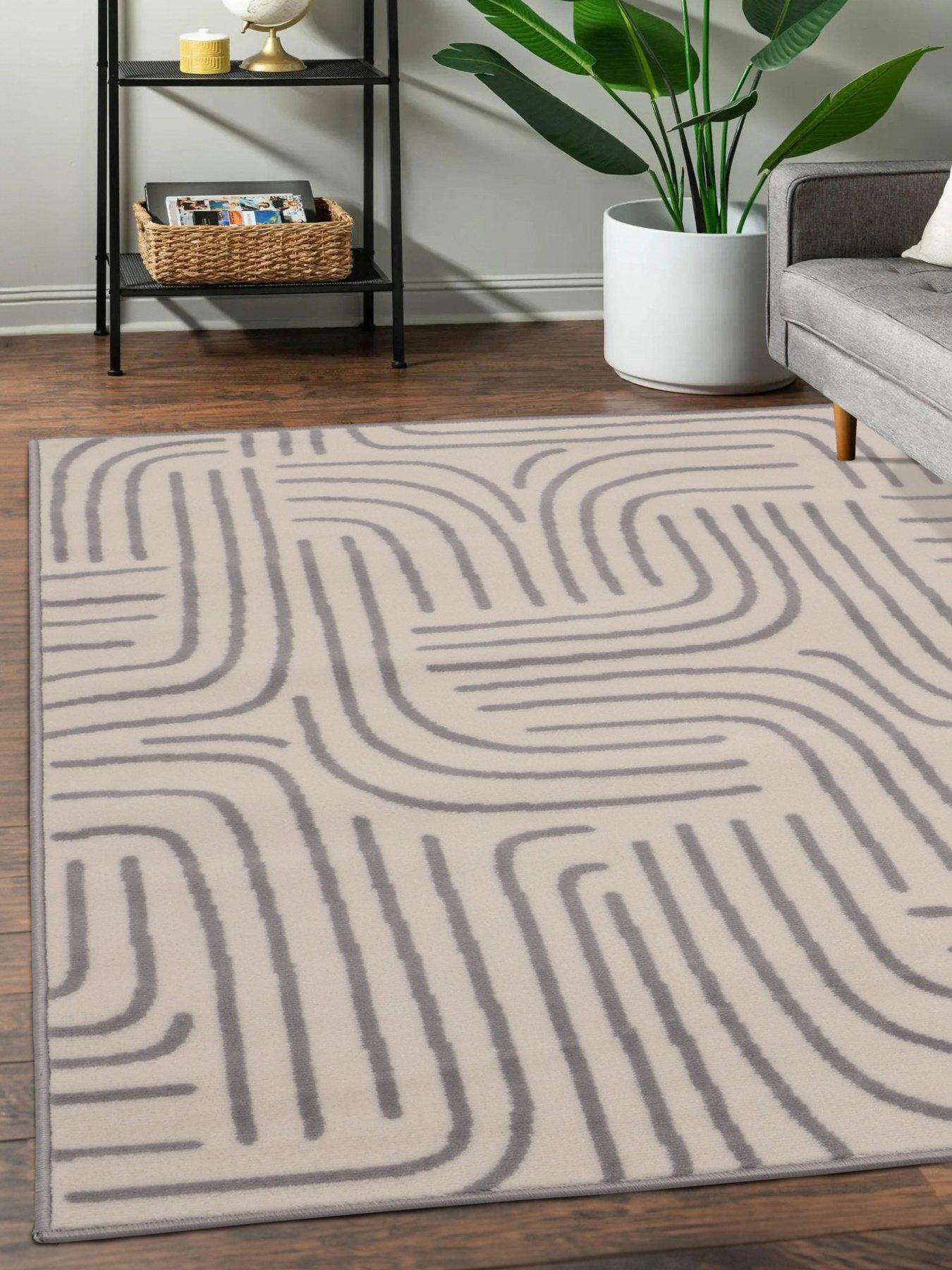 Product photograph of Very Home Maestro Curves Rug from very.co.uk