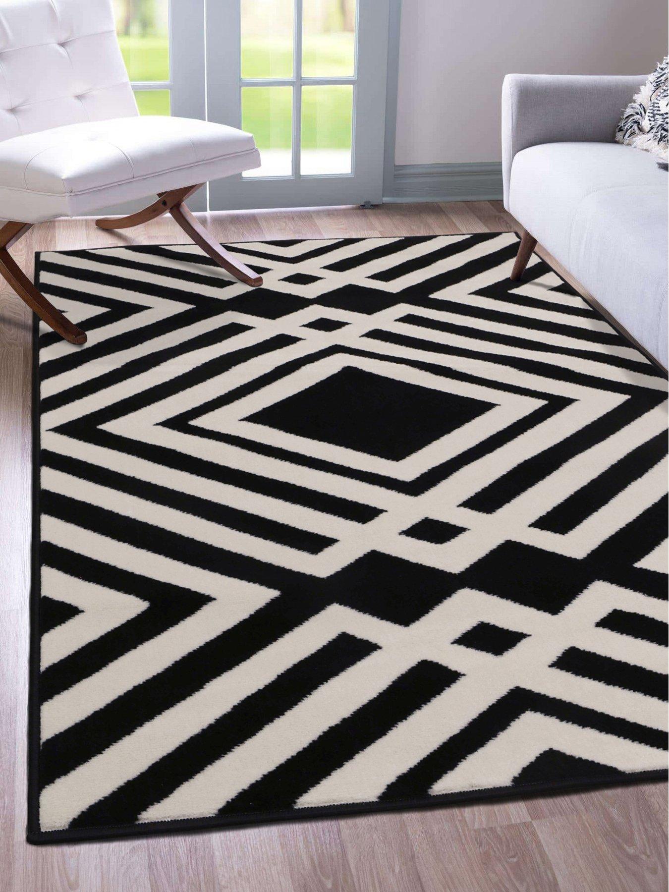 Product photograph of Very Home Maestro Diamonds Rug from very.co.uk