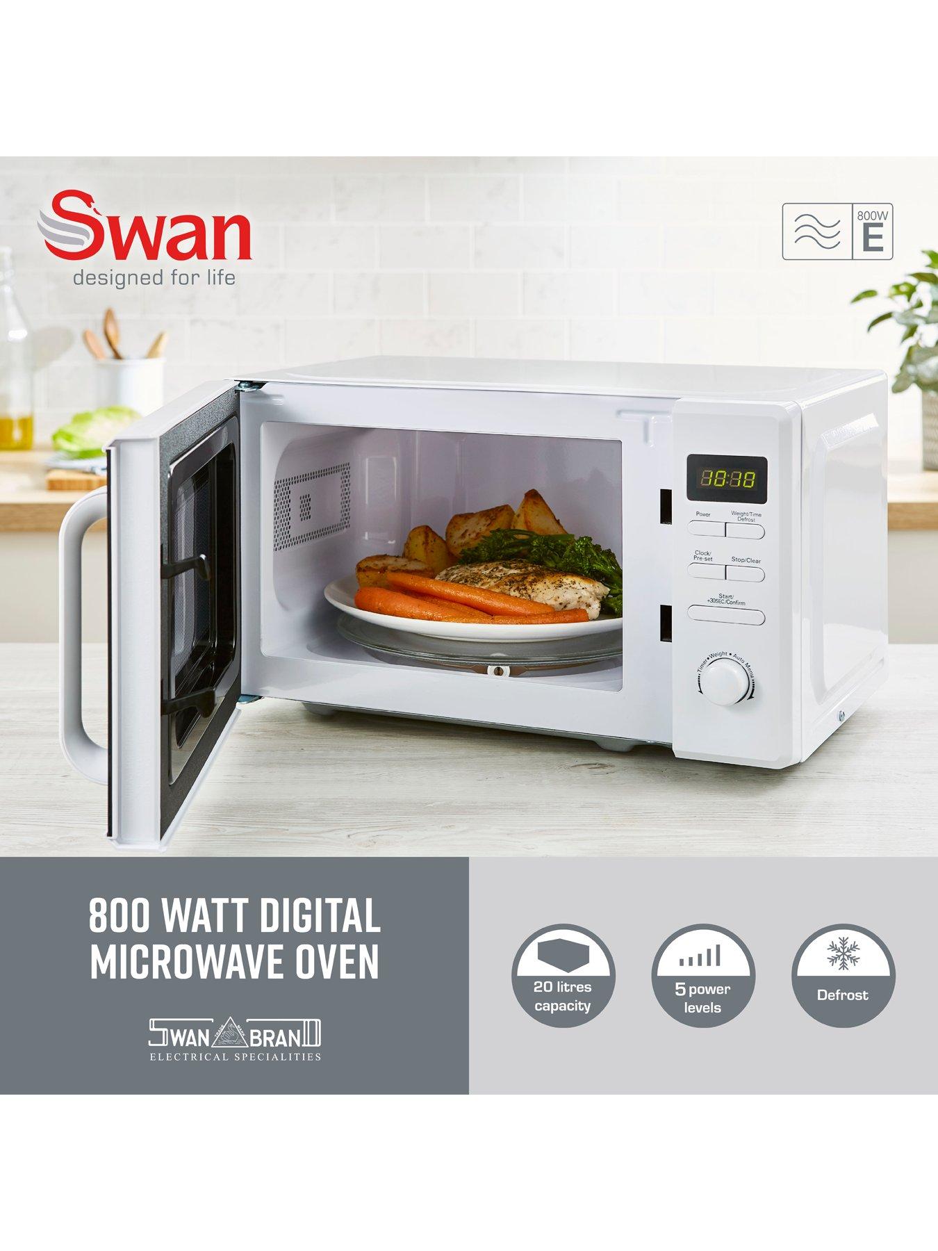 Image 2 of 7 of Swan 20L 800W Microwave - White