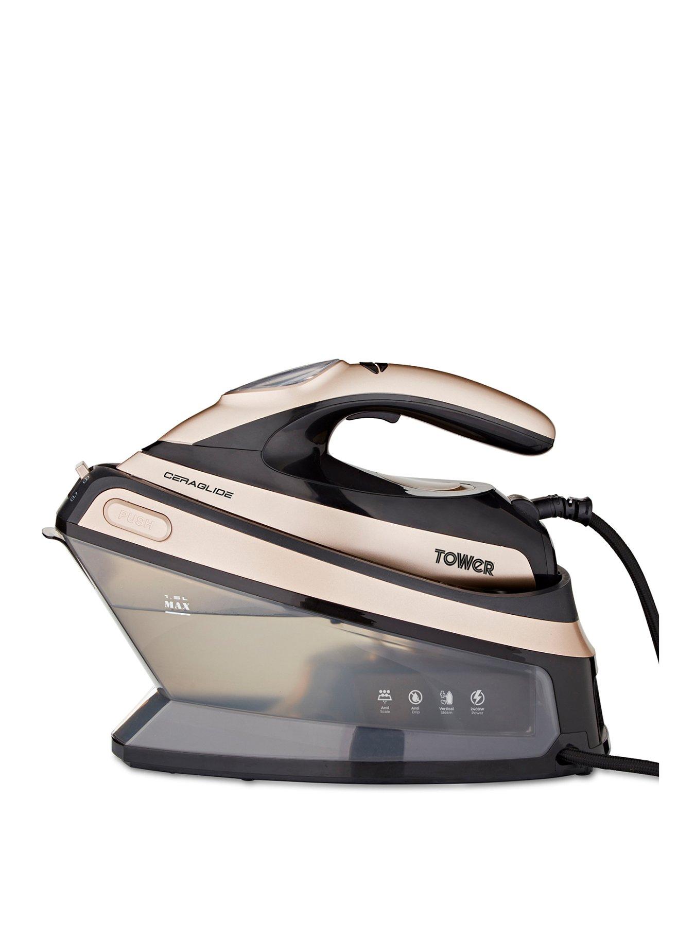Tower T22024GLD Ceraglide 2400W Steam Generator - Champagne Gold  &  Black