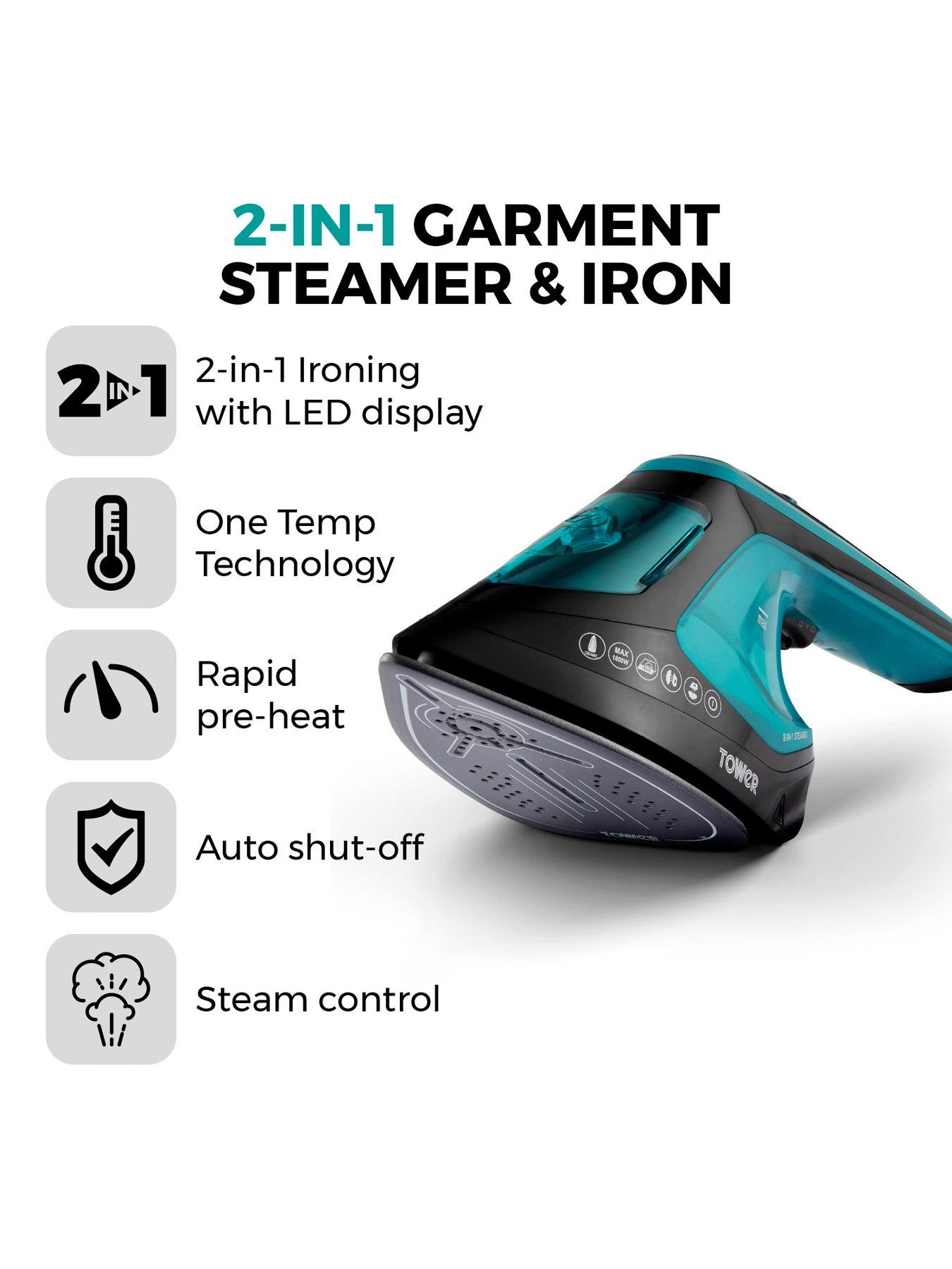 Image 2 of 6 of Tower 2-in-1 Garment Steamer &amp; Iron