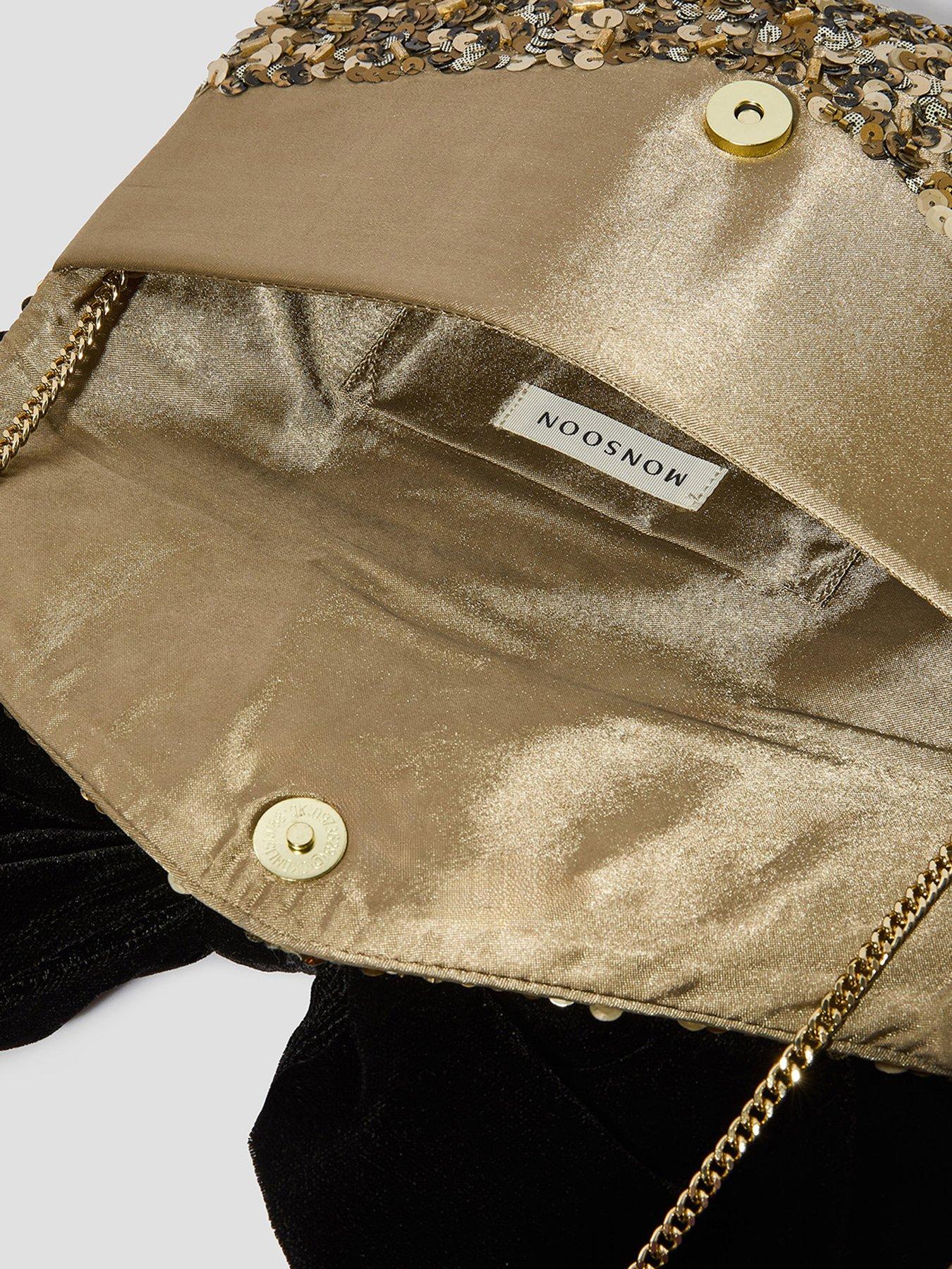 Image 4 of 4 of Monsoon Bella Bow Clutch Silver