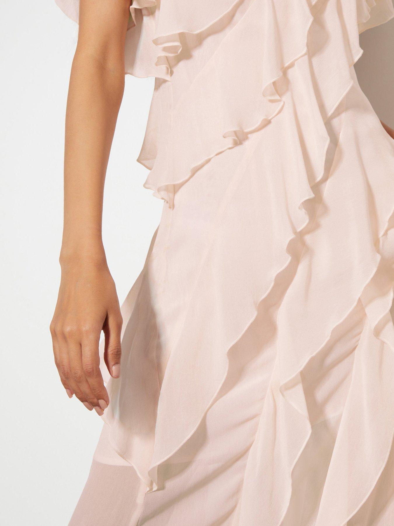 Rayne Ruffle Maxi Hot Pink Combo