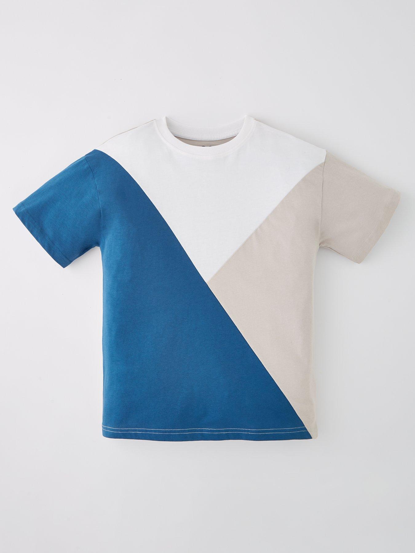undefined Boys Cut And Sew T-Shirt - Blue - Multi