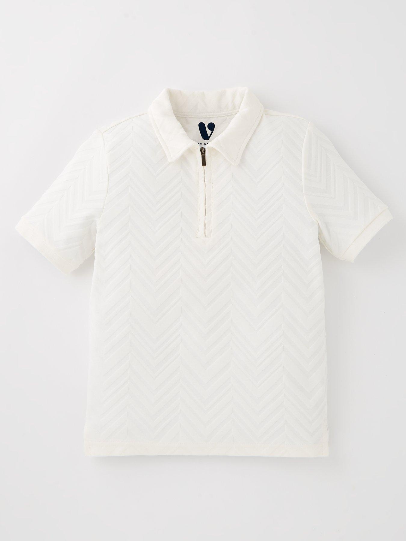 undefined Boys Jaquard Short Sleeve Polo - Multi