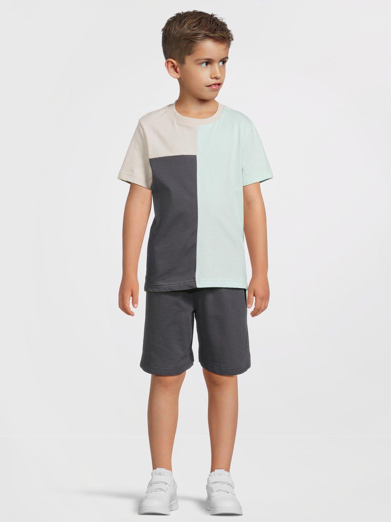 undefined Boys Cut And Sew T-shirt And Short Set - Multi