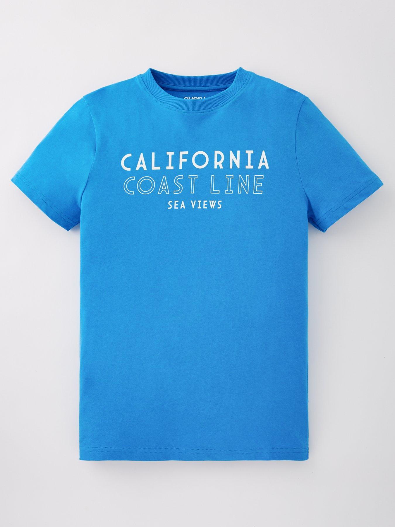 undefined Boys California Short Sleeve T-Shirt - Blue