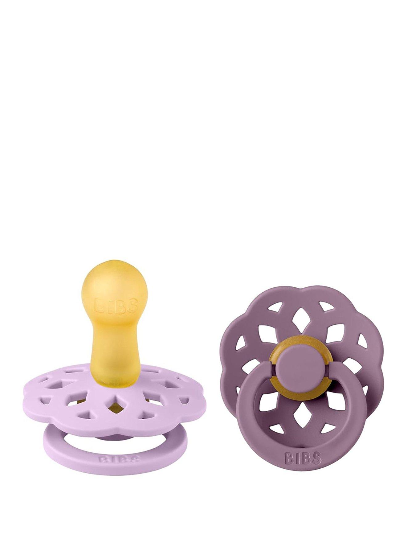 Image 2 of 6 of BIBS Pacifier Boheme 2 PACK Latex Size 1 Blossom/Dusky Lilac
