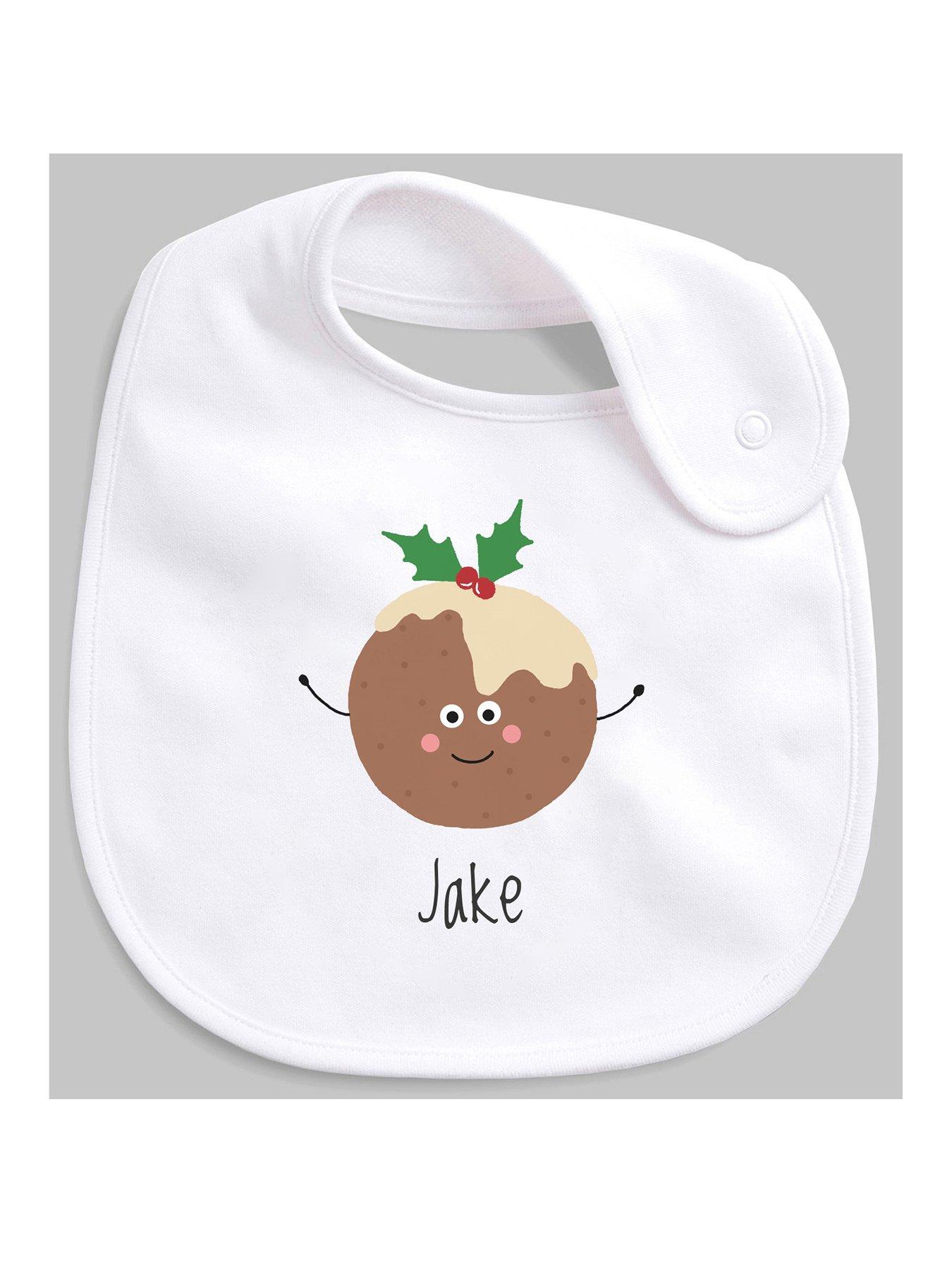 Product photograph of Love Abode Personalised Pudding Bib from very.co.uk