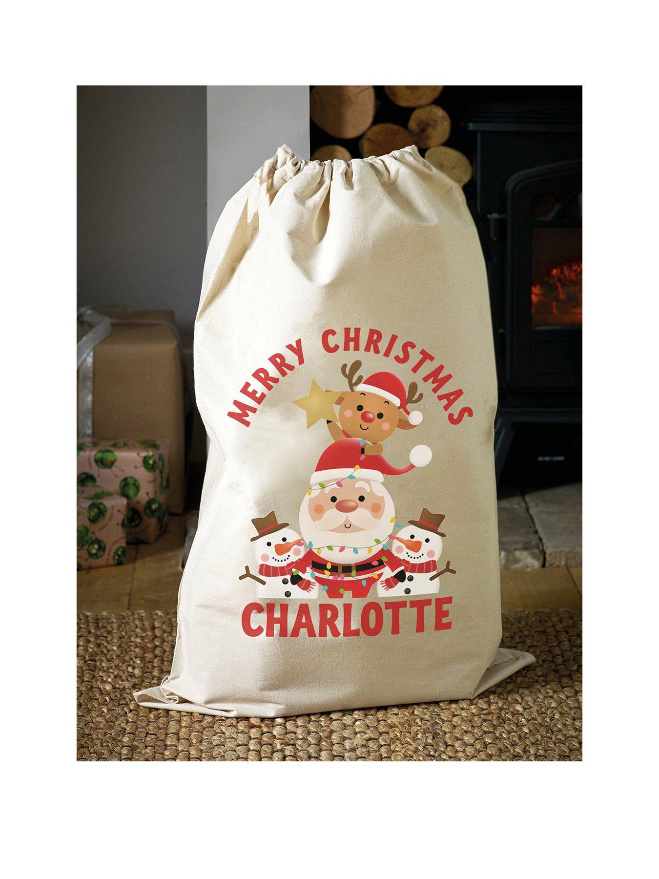 Product photograph of Love Abode Personalised Santa Gang Xmas Sack from very.co.uk