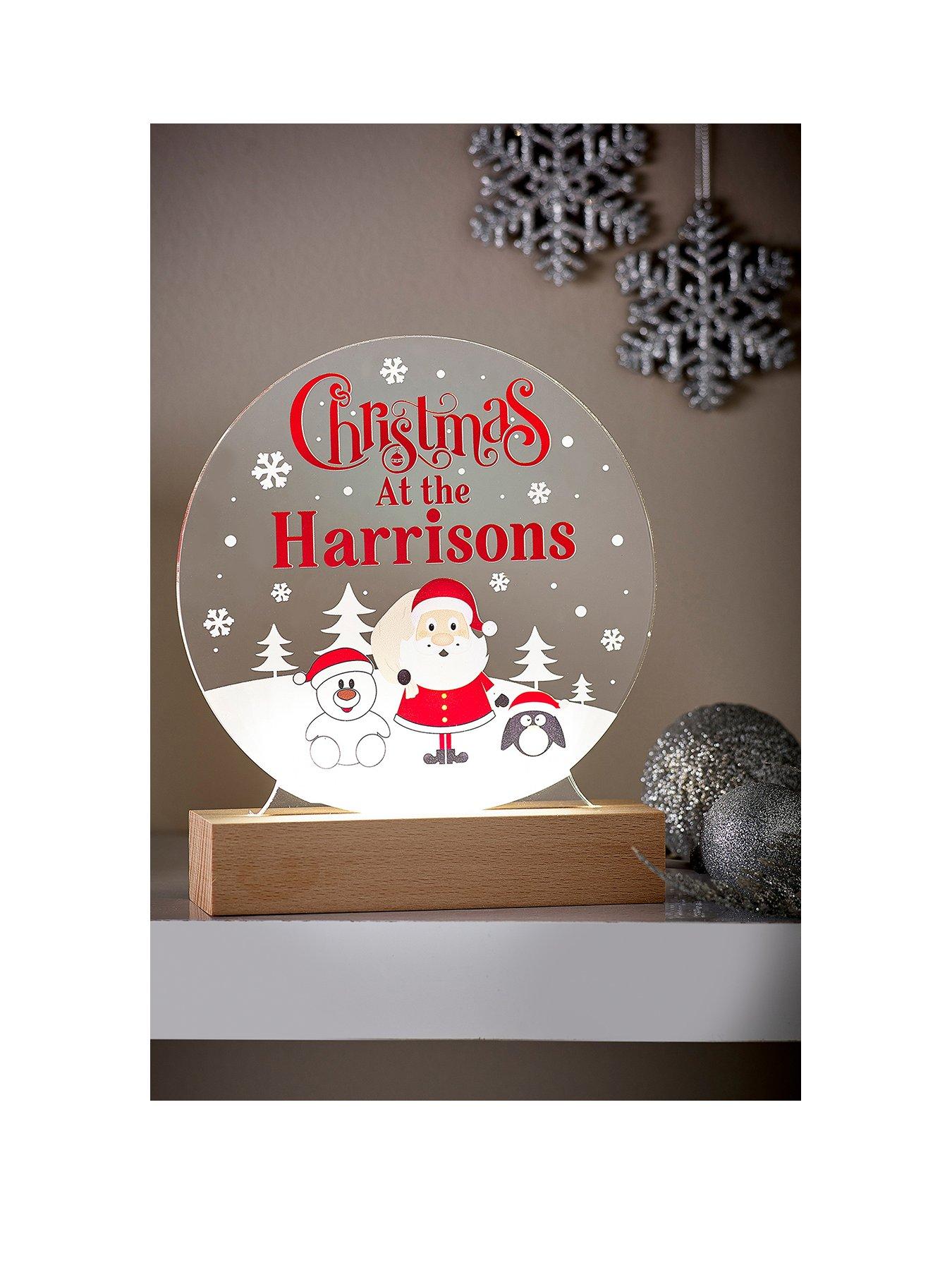 Love Abode Personalised Santa Family Light