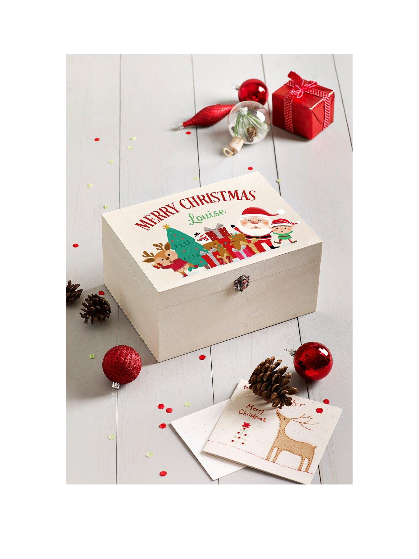 Product photograph of Love Abode Personalised Christmas Keepsake Box from very.co.uk