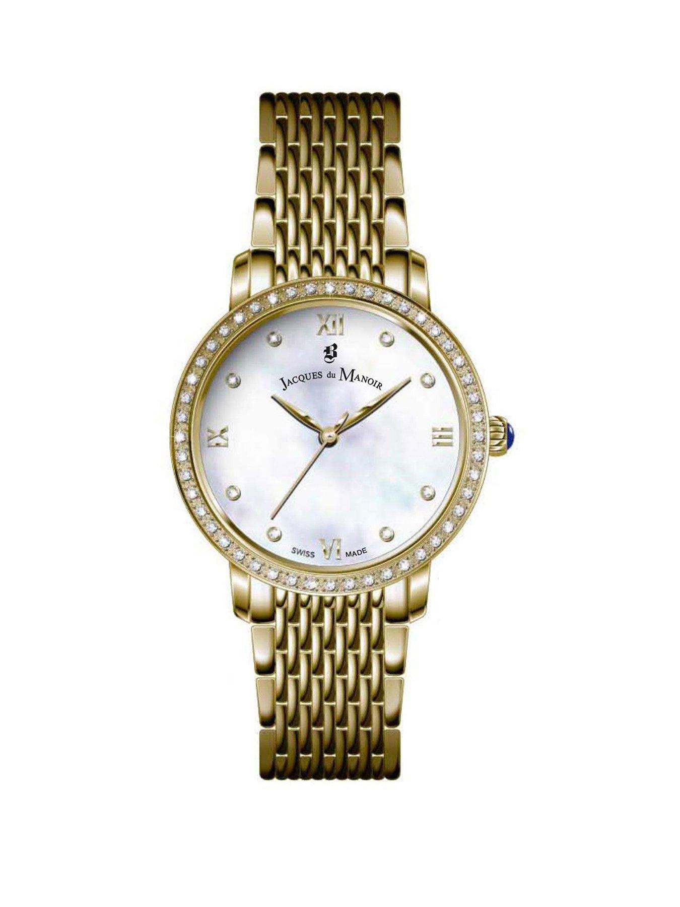 Jacques Du Manoir Swiss-made Temps de femme IP Gold Stainless Steel Watch