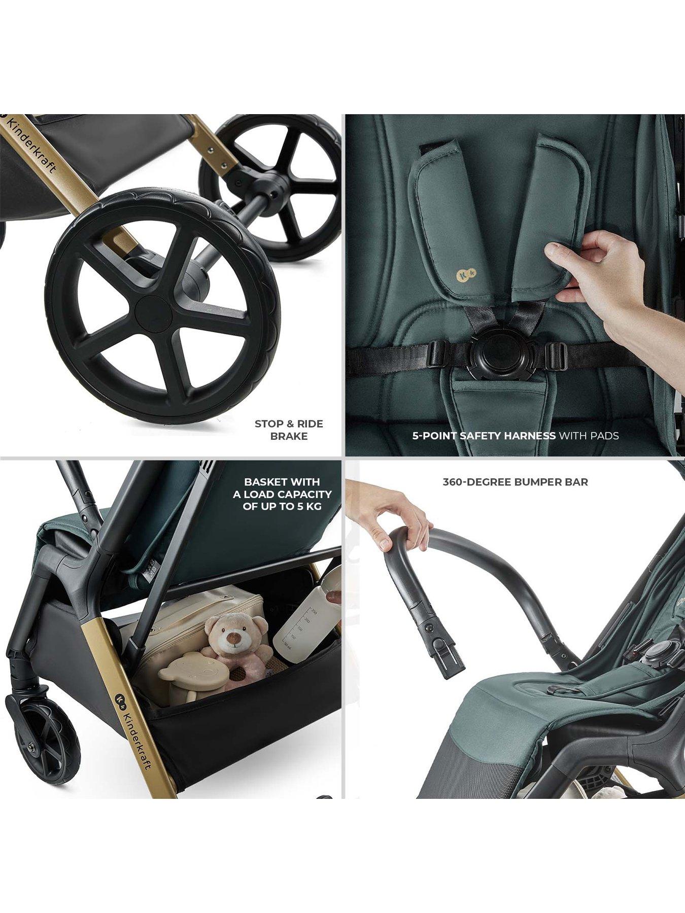 Image 5 of 7 of Kinderkraft LOOM Compact Stroller - Green