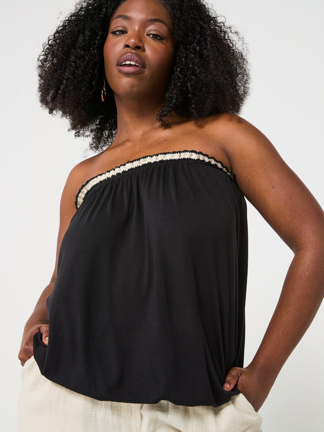 Image 1 of 6 of V by Very Curve Bandeau Banded Hem Top