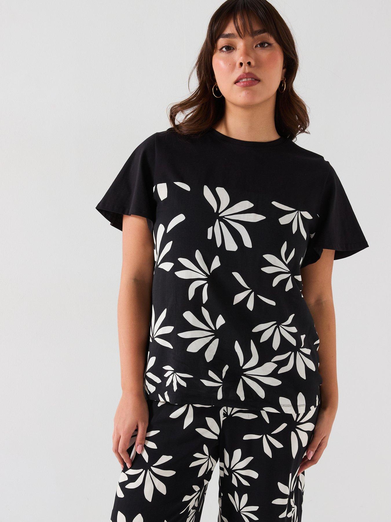 undefined Woven Front Jersey Top