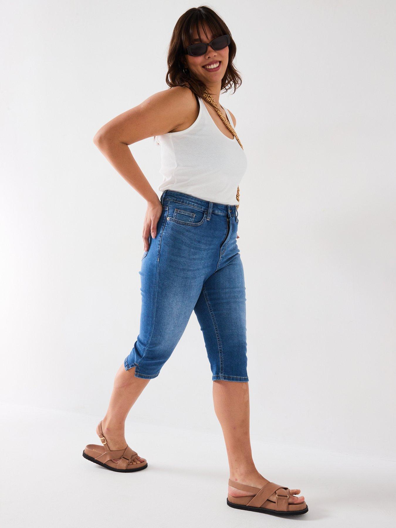 Image 6 of 6 of V by Very Curve Cropped Jean