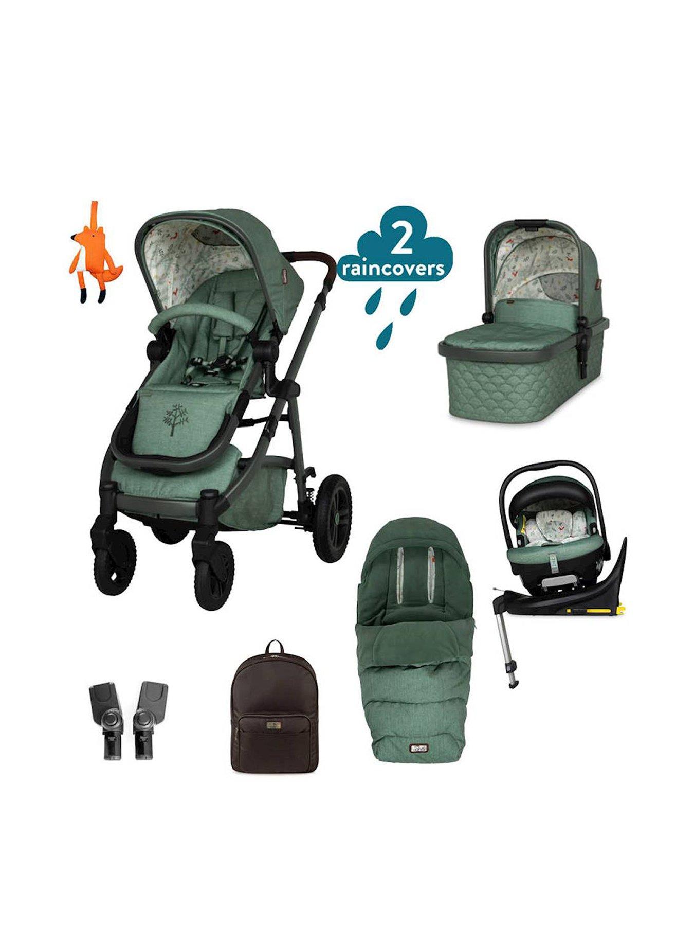 Image 1 of 8 of Cosatto Wow 3 Everything Travel System Bundle ADAC iSize Car Seat - Meadow
